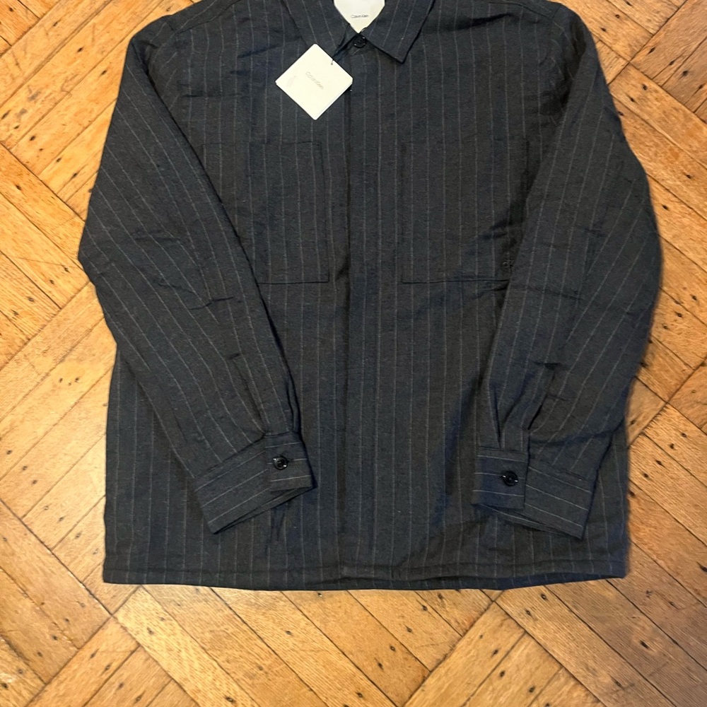 Calvin Klein Jeans Dark Gray Striped Shirt
